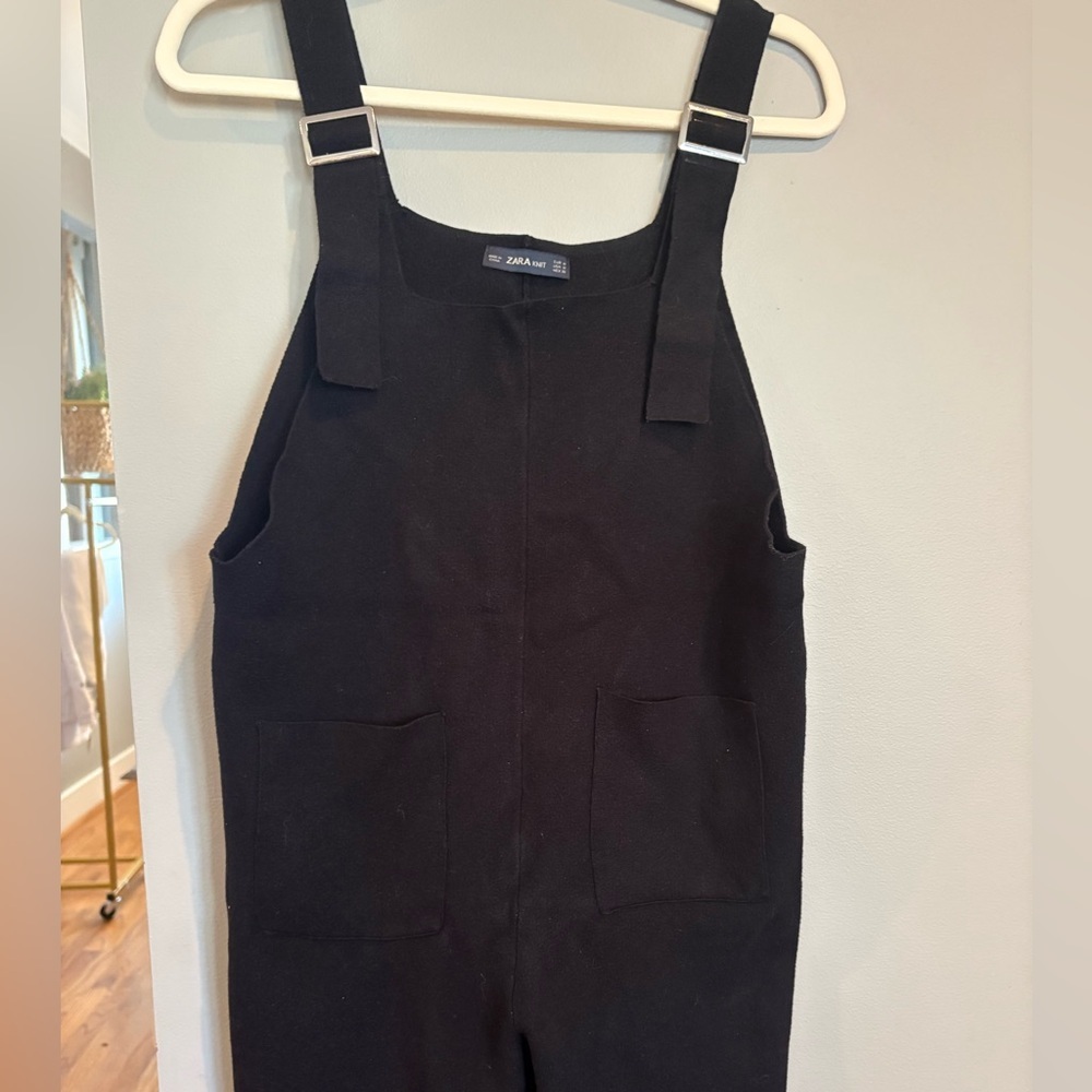 Black Zara Knit Overalls - Picture 5 of 6